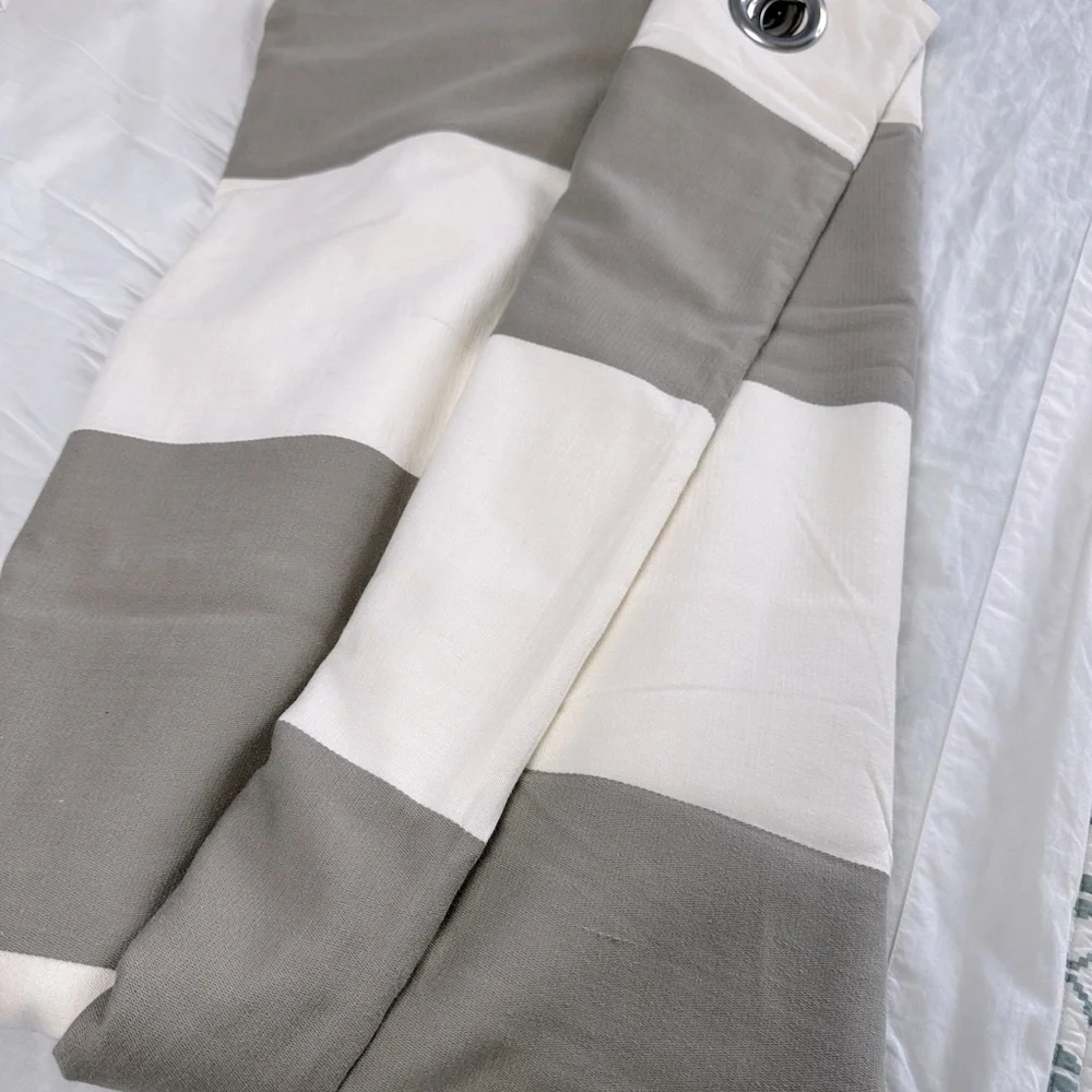 Set of 2 panels Crate&Barrel lined cotton curtains 50” by 84”